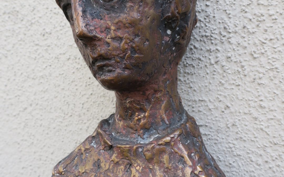60 Kg Bronze Figur / Skulptur H. 130 cm