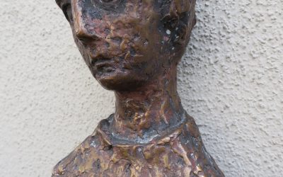 60 Kg Bronze Figur / Skulptur H. 130 cm