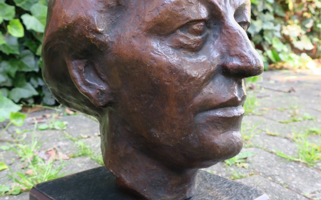 Bronze Kopf / Büste Frau / Dame Monogrammiert SN / NS Skulptur / Figur 1930 er Jahre