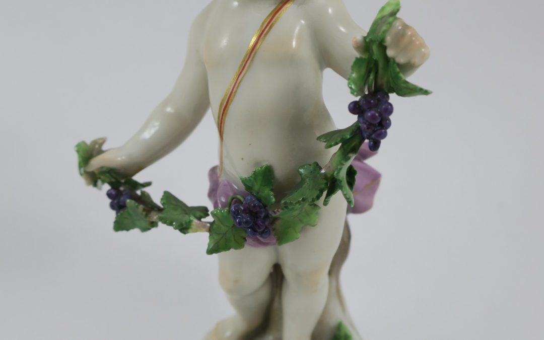 Meissen Porzellan Figur Allegorie des Herbstes Kaendler Entwurf Modell Nr. A.69