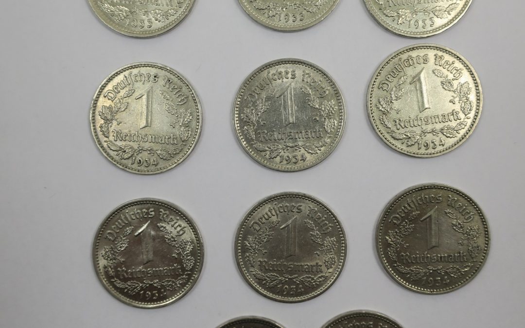 11x Münze Deutsches Reich 1 Reichsmark 1933 E,F,G 1934 A,E,G,F,D,J 1935 J,A
