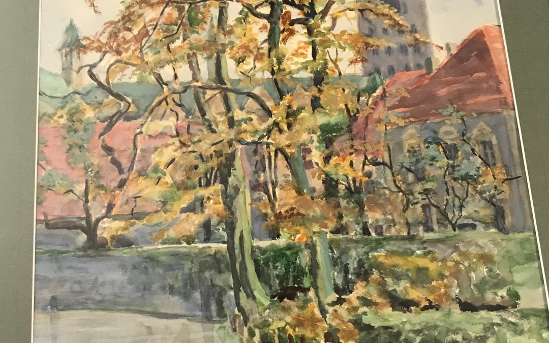 Greff Vera 1896-1989 Aquarell Paderborn/Paderborner Dom
