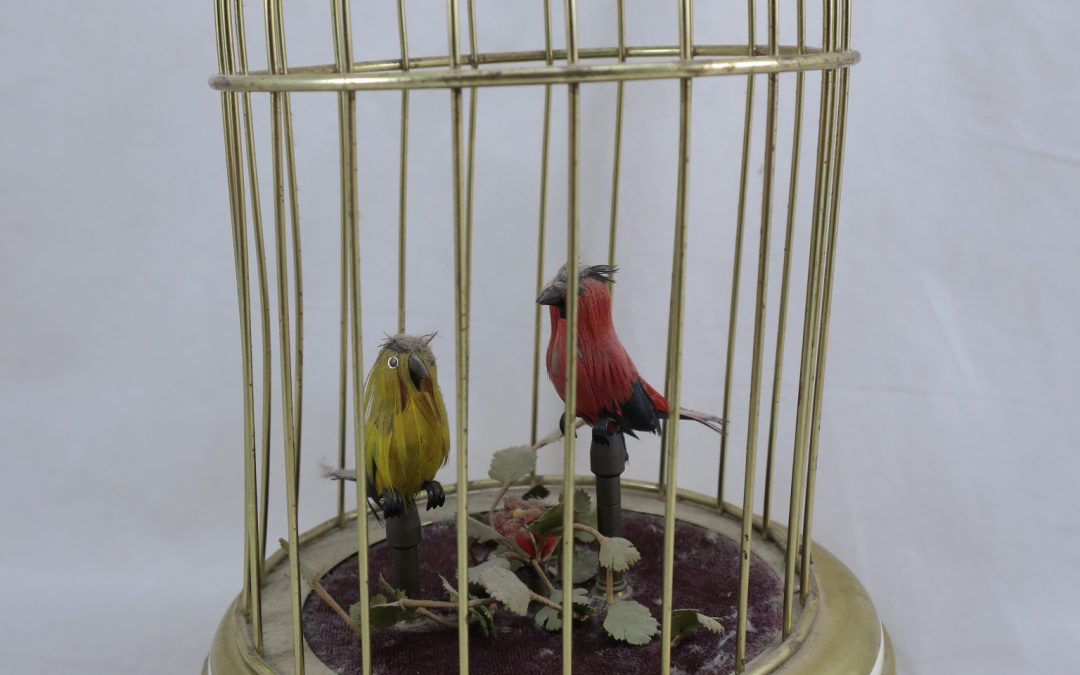 Singvogelautomat Eschle ? Vogelkäfig zwei Vögel