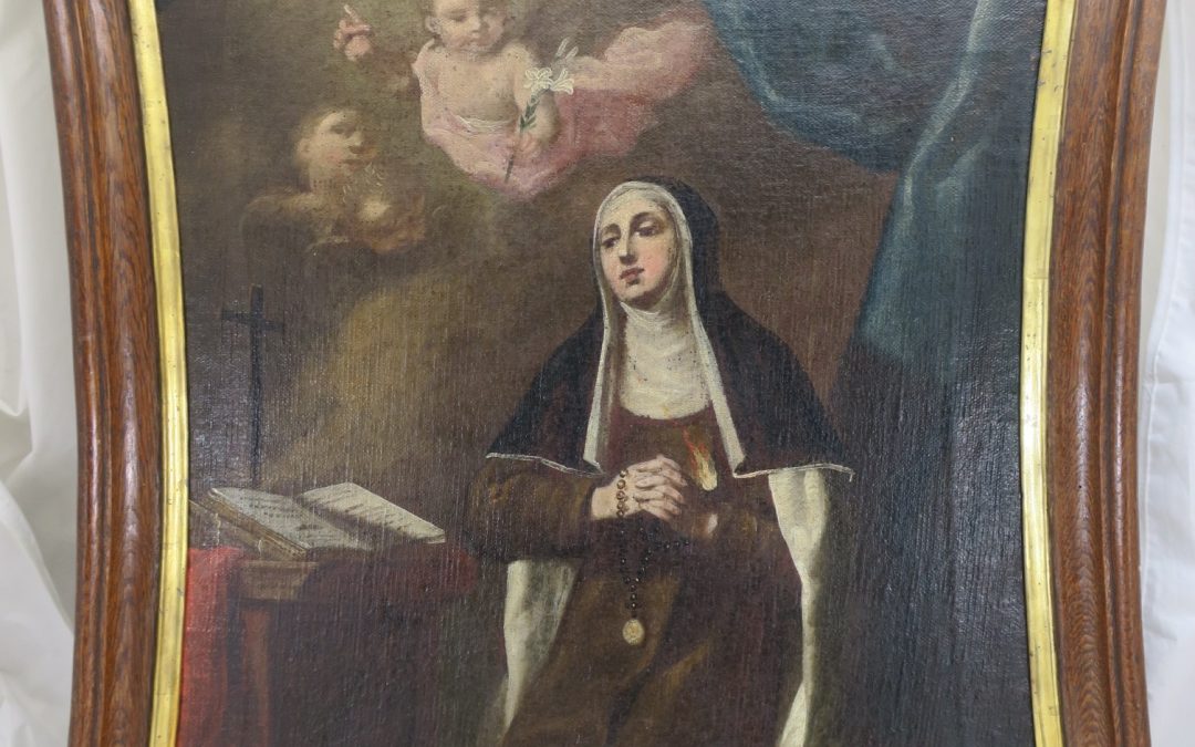 Sakrales Gemälde Heilige Birgitta von Schweden im Ordensgewand