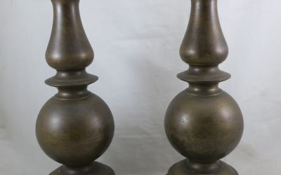 Paar große Altarleuchter / Kerzenleuchter / Leuchter / Scheibenleuchter 18/19.Jh