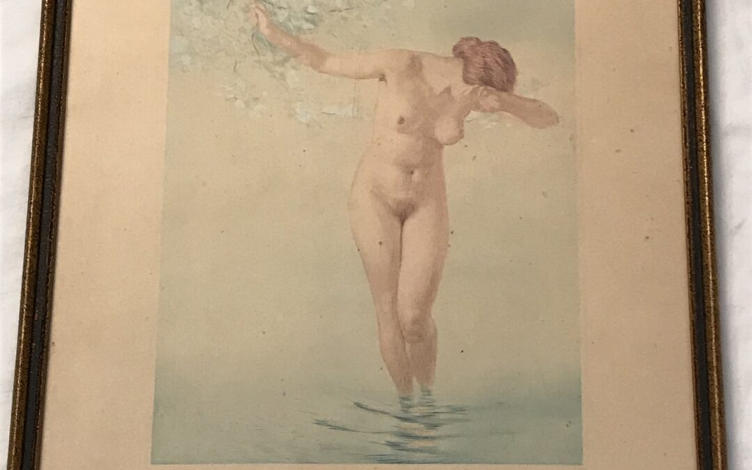 Schnell Leon 1888-1961 Radierung Akt/ Frauenakt stehend