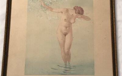 Schnell Leon 1888-1961 Radierung Akt/ Frauenakt stehend