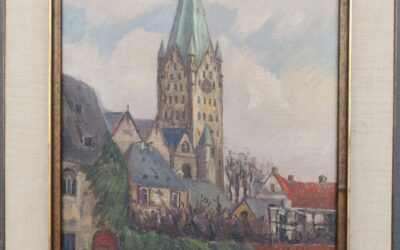 Lucas Georg 1883-1983 Gemälde Paderborn / Paderborner Dom