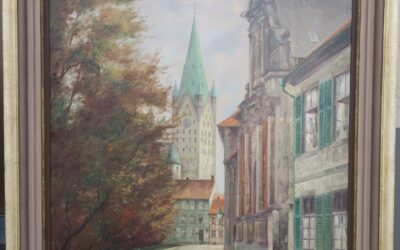 Weitzner Hans 1890 – 1956 Gemälde Paderborn Paderborner Dom / Michaelskloster