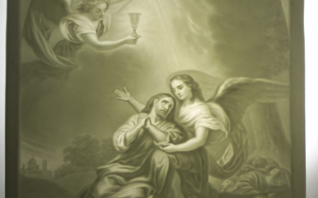 KPM Berlin Porzellan Lithophanie Christus am Ölberg Nr. 319 – 19. Jh.
