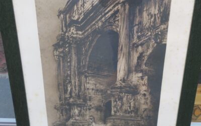 Friedrich von Schennis Radierung Septimius Severus Bogen Sic transit gloria mundi