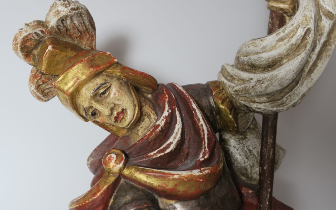 Der heilige Florian Holz Figur / Skulptur geschnitzt & gefasst