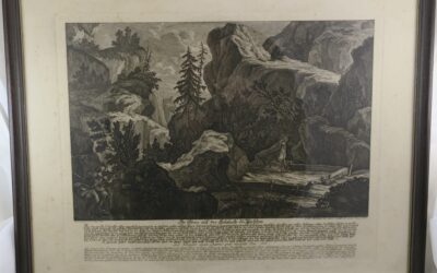 Ridinger, Johann Elias 1698-1767 Kupferstich Die Gems auf der Salzlecke Pürschen