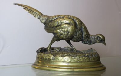 Moigniez Jules 1835-1894 Frankreich Bronze Figur / Skulptur Fasan