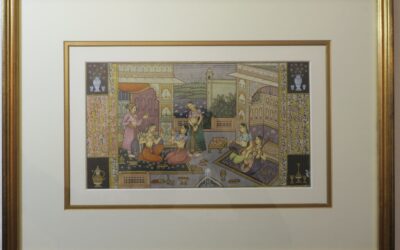 Miniaturmalerei Harem / Haremsszene Gouache Persien 19./20. Jh.