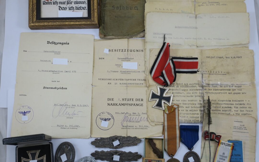 Orden / Urkunden / Dokumente Nachlass Pionier Feldwebel – Panzer Division „Windhund“