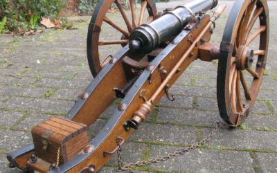 Vorderlader Artillerie Kanone Holz Modell 1:10 Cal. 69 Spanien / Spain Dikar