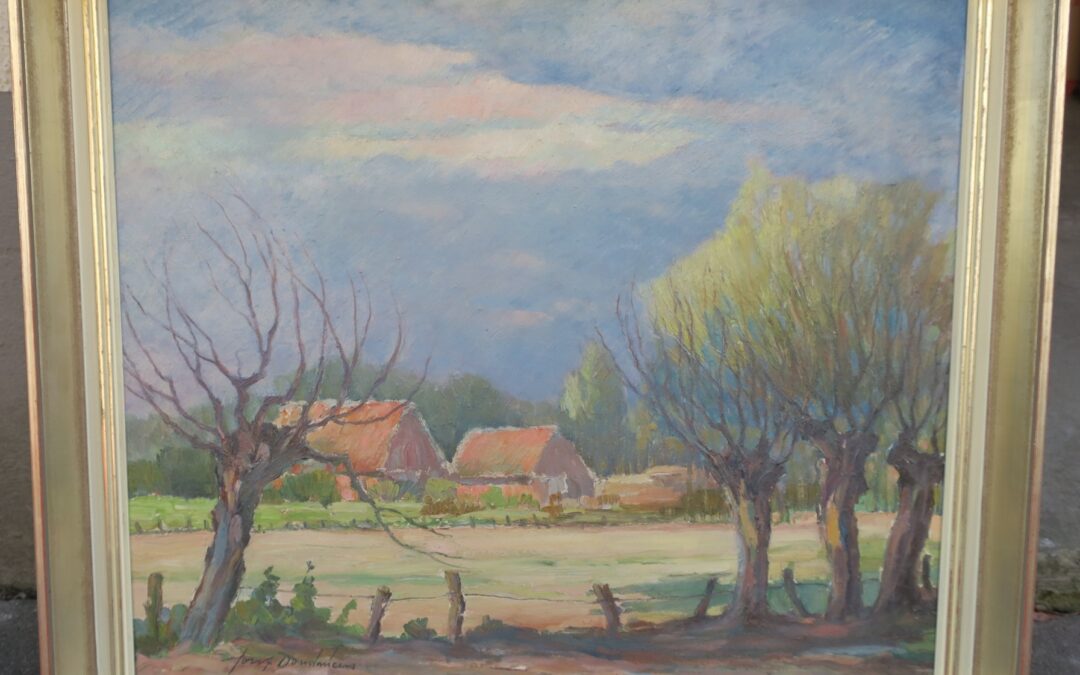 Dominicus Josef 1885 -1973 Gemälde Verdorrte Weiden 1947