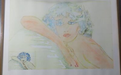 Berges Werner 1941-2017 Licht und Siebdruck Frau mit Kopf – Pop Art