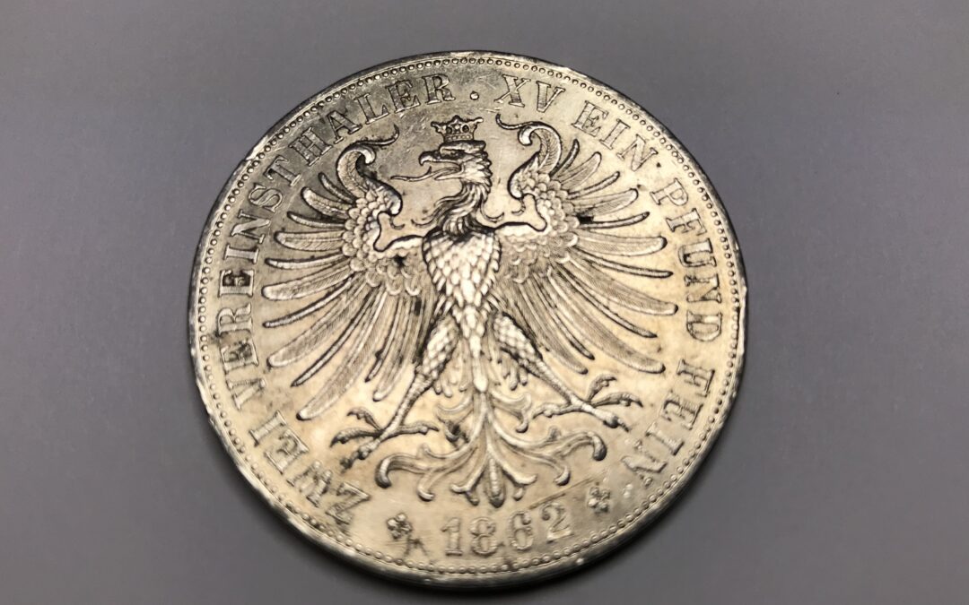 Freie Stadt Frankfurt Zwei Vereinsthaler Ein Pfund Fein 1862