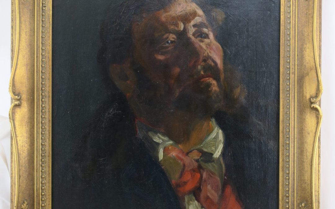 Lohmann Willy 1883-1959 Gemälde Portrait Mann mit Bart 1906