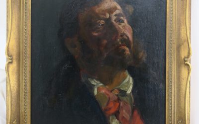 Lohmann Willy 1883-1959 Gemälde Portrait Mann mit Bart 1906