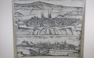 Radierung Halberstadt / Quedlinburg Halberstadium / Quedlinburga ~ 1600