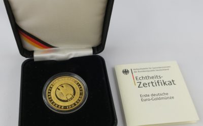 100 Euro Goldmünze BRD 2002 Übergang zur Währungsunion / Einführung des Euro