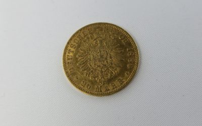 20 Reichsmark/ Mark 1889 A Preussen Wilhelm II. Goldmünze