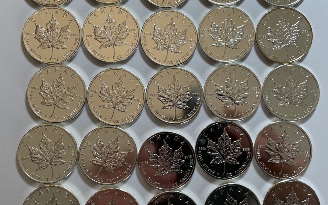 25x 1 Oz / 1 Unze 5 Dollar Maple Leaf Canada 2009 Silber Münze