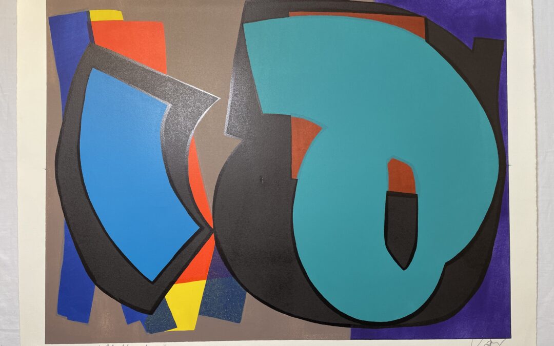 Bauer Herbert 1935-1986 Farblithographie Dünkelhaft und grün 1973