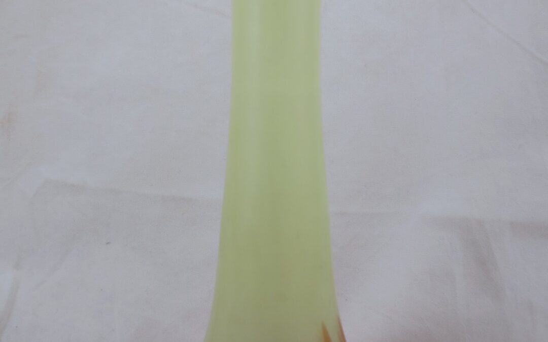 Jugendstil Glas Vase Wilhelm Kralik & Sohn Opalglas ~ 1900/1910 Helios ?