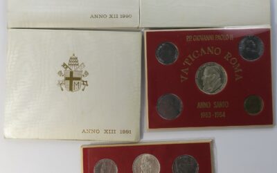 Vatikan 5x KMS Kursmünzensatz 1977 / 1979 / 1983-1984 / 1990 /1991 teils Silber