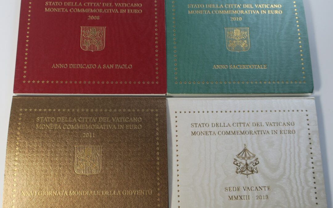 Vatikan 4x 2 Euro Gedenkmünze Münze BenediktXVI 2008 2010 2011 Sede Vacante 2013