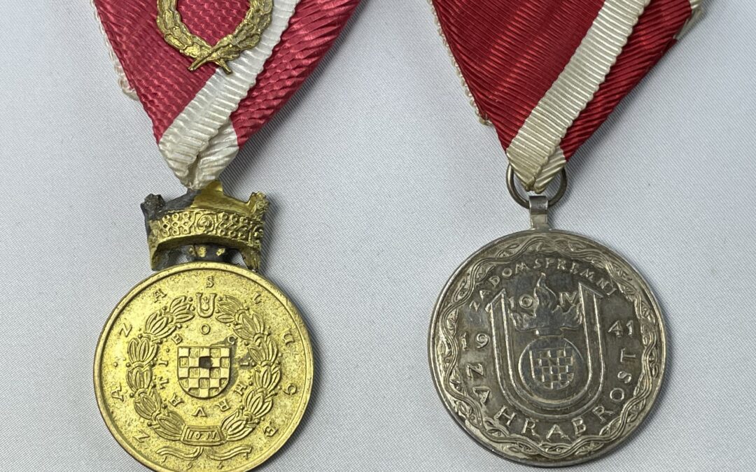 Kroatien 1941 – Tapferkeitsmedaille Silber Orden / Medaille Krone König Zvonimir