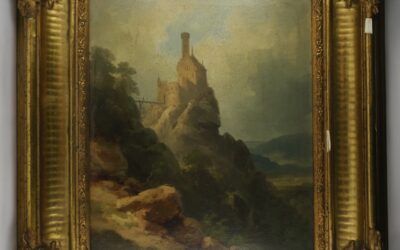 Otto C. Gräff Gemälde Schloss Lichtenstein Schwäbische Alb 19.Jh.
