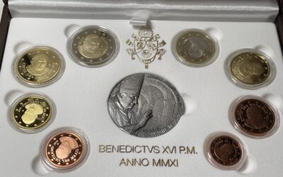 Vatikan Cent Euro Münzen 2011 KMS Silber Medaille Benedikt XVI Kursmünzensatz