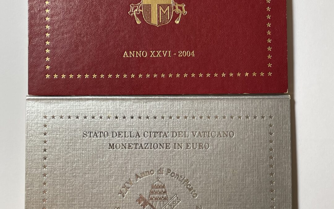 Vatikan 2003 + 2004 Kursmünzensatz KMS Klappfolder – Johannes Paul II