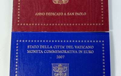 2x 2 Euro Gedenkmünze Münze Vatikan 2007 80.Geburtstag Benedikt 2008 Paulusjahr