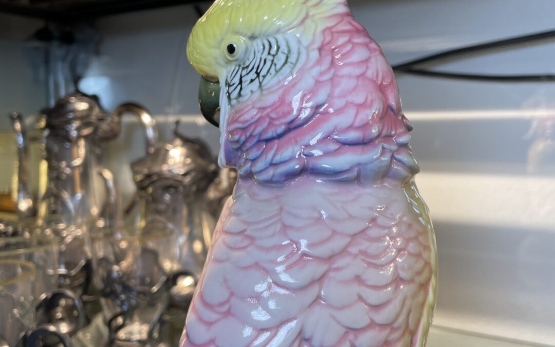 Karl Ens Porzellan Figur Kakadu Papagei 29cm 7140