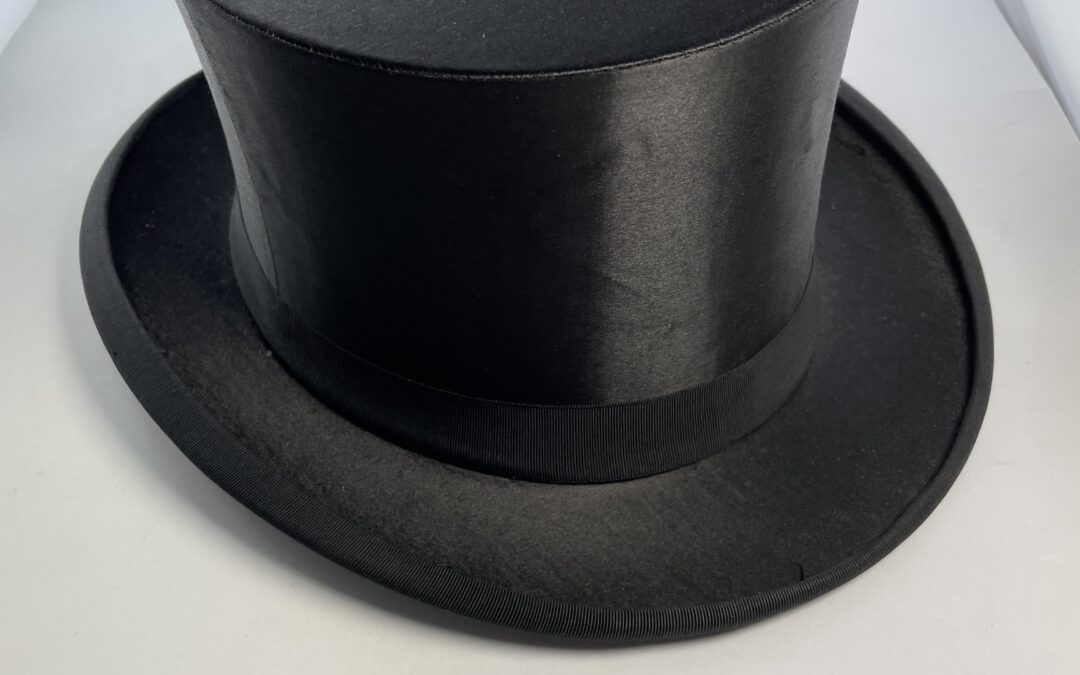 Chapeau Claque Zylinder Hut Klappzylinder Größe 57/58 Feinste Handarbeit