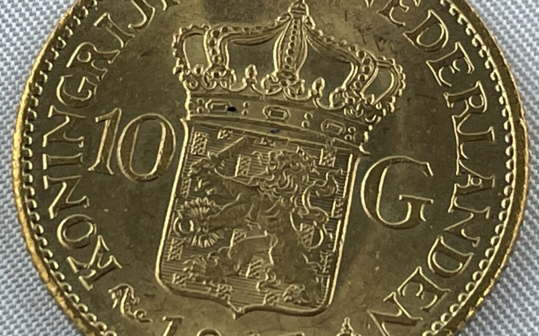 Goldmünze 10 Gulden Wilhelmina I Niederlande / Holland 1913 – Gold