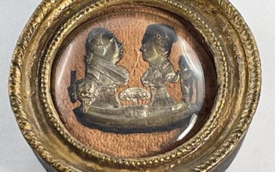 Silber Miniatur Relief / Bild ~ 1770-1800 ? Ludwig XVI & Marie Antoinette ?