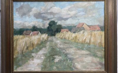Karl Krummacher 1867-1955 Gemälde Norddeutsche Landschaft Worpswede