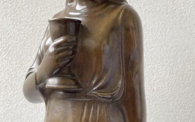 Schroeteler Heinrich Andreas 1915-2000 Bronze Skulptur Figur Heilige Barbara