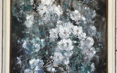 Ingfried Henze / Paul Morro 1925-2013 Gemälde Blumen auf dunklem Grund