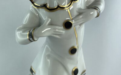 Metzler & Ortloff Pierrot Art Deco Porzellan Figur / Skulptur ~ 1920 – 4202