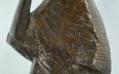 Marianne Lüdicke 1919-2012 Bronze Figur / Skulptur – Verkleidung ~ 1983 Kind Hut