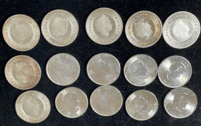 15x 1 Unze Silber Münze 5 Dollar Canada / 1 Dollar Kangeroo
