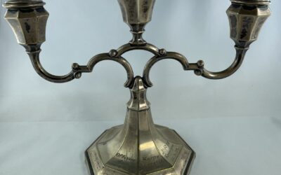 Kerzenleuchter 830 Silber Offizier Korps IR 18 Oberstlt Krieger 1931 – 1932